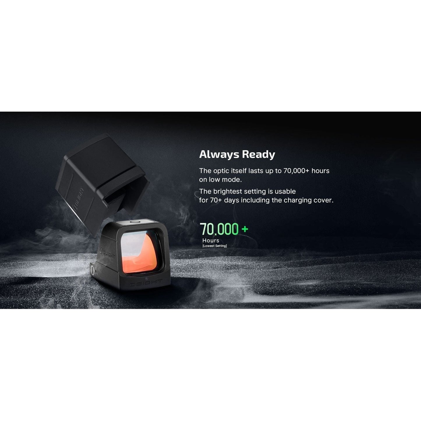 
                  
                    Olight Osight 3 MOA Rechargeable Dot Open Reflex Sight with Wireless Charging Cover
                  
                