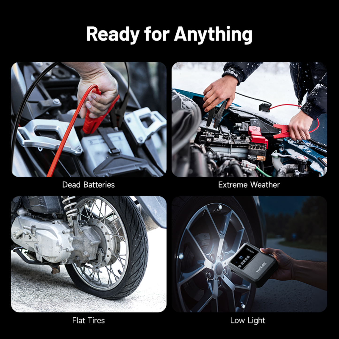 
                  
                    OSelect - TOPDON V Series Jump Starters: 3000A Power (V3000) & Air Compressor (V1200Air)
                  
                