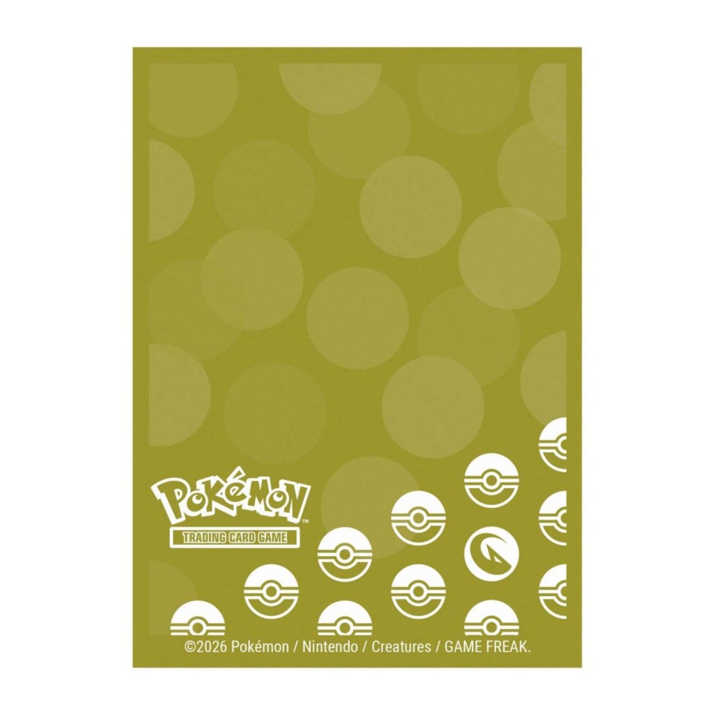 Green card with Pokémon logo and symbols on a white background