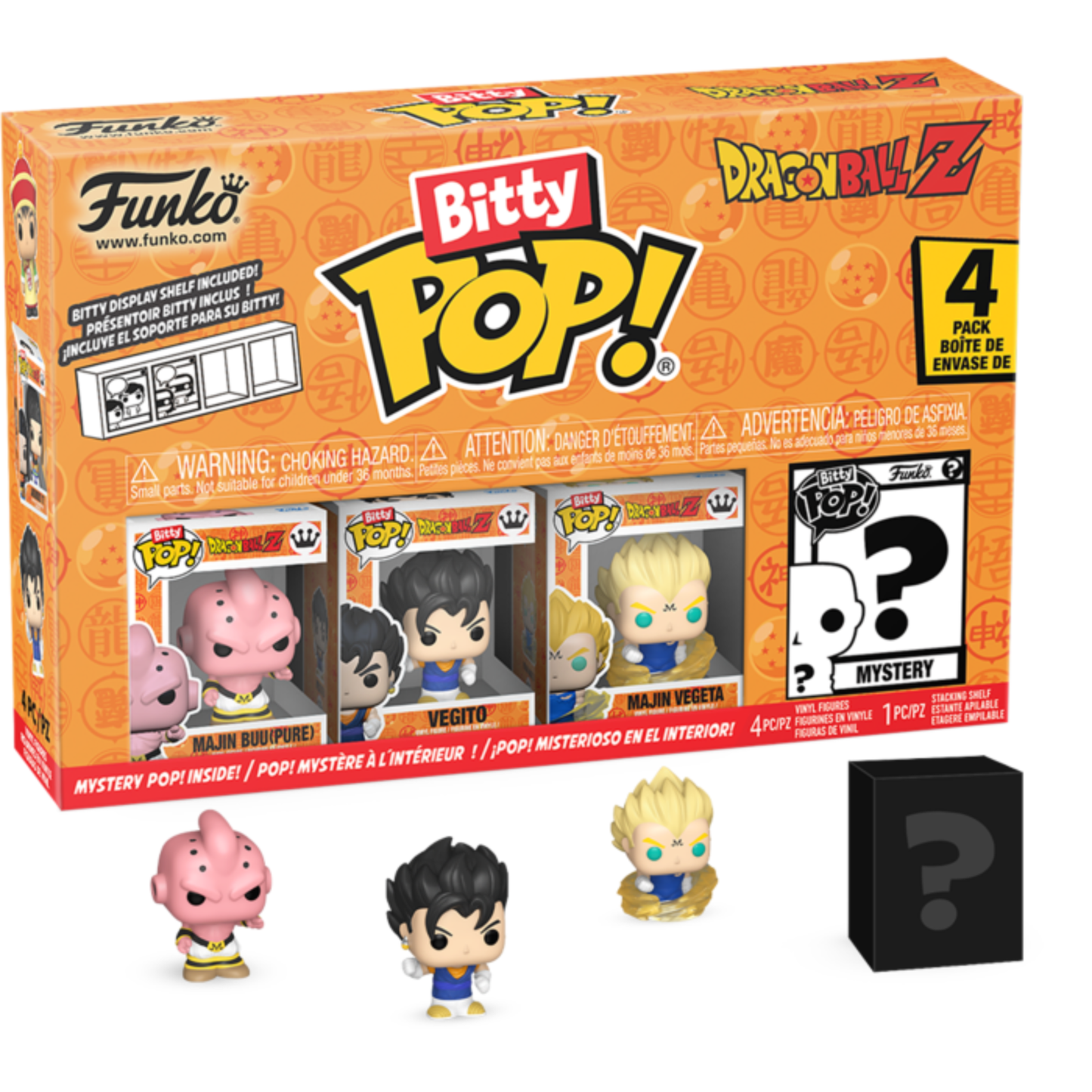 
                  
                    Dragon Ball Z - Majin Buu (Pure), Vegito, Majin Vegeta & Mystery Bitty Pop! Vinyl Figure 4-Pack
                  
                