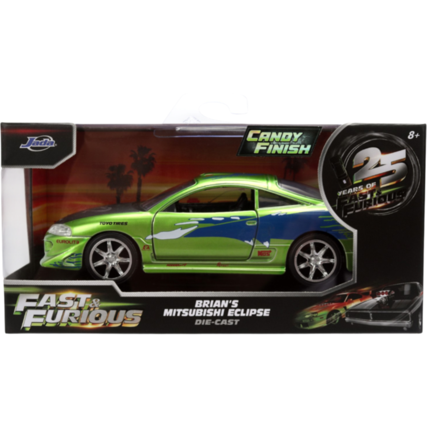 
                  
                    Fast & Furious - Brian's Mitsubishi Eclipse (Candy Finish) 1/32 Scale Die-Cast Vehicle Replica
                  
                