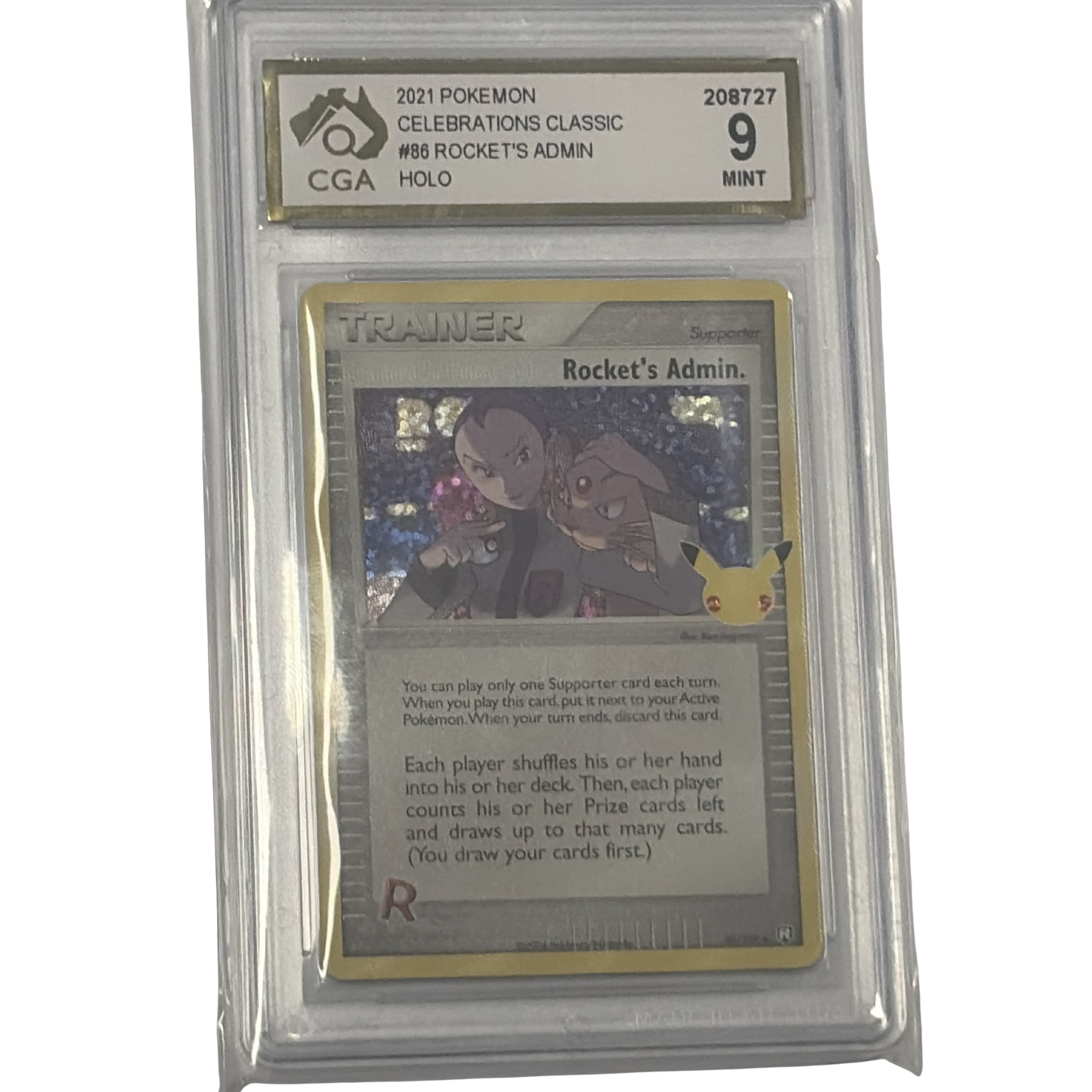 
                  
                    CGA Graded Pokemon Celebrations Classic - #86 Rocket's Admin - Holo
                  
                