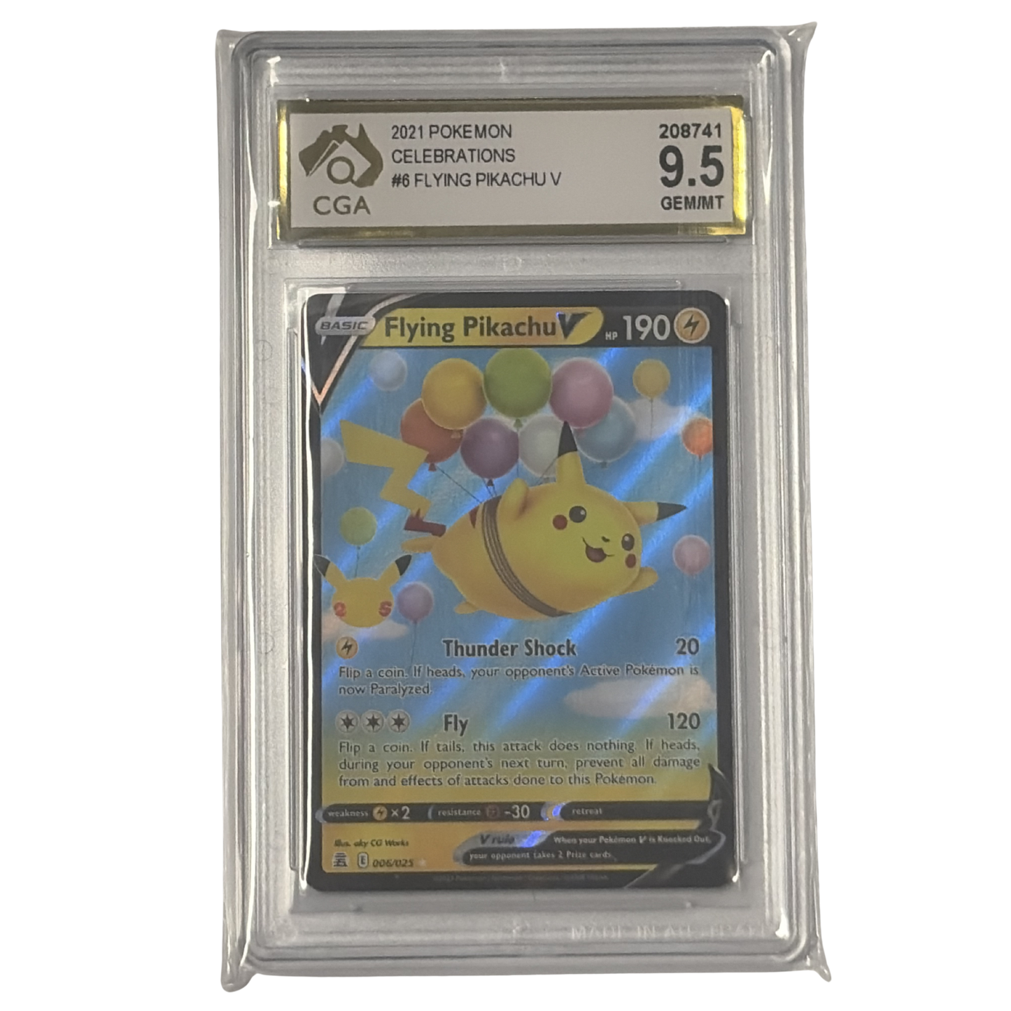 
                  
                    CGA Graded Pokemon Celebrations #6 Flying Pikachu V - Graded
                  
                
