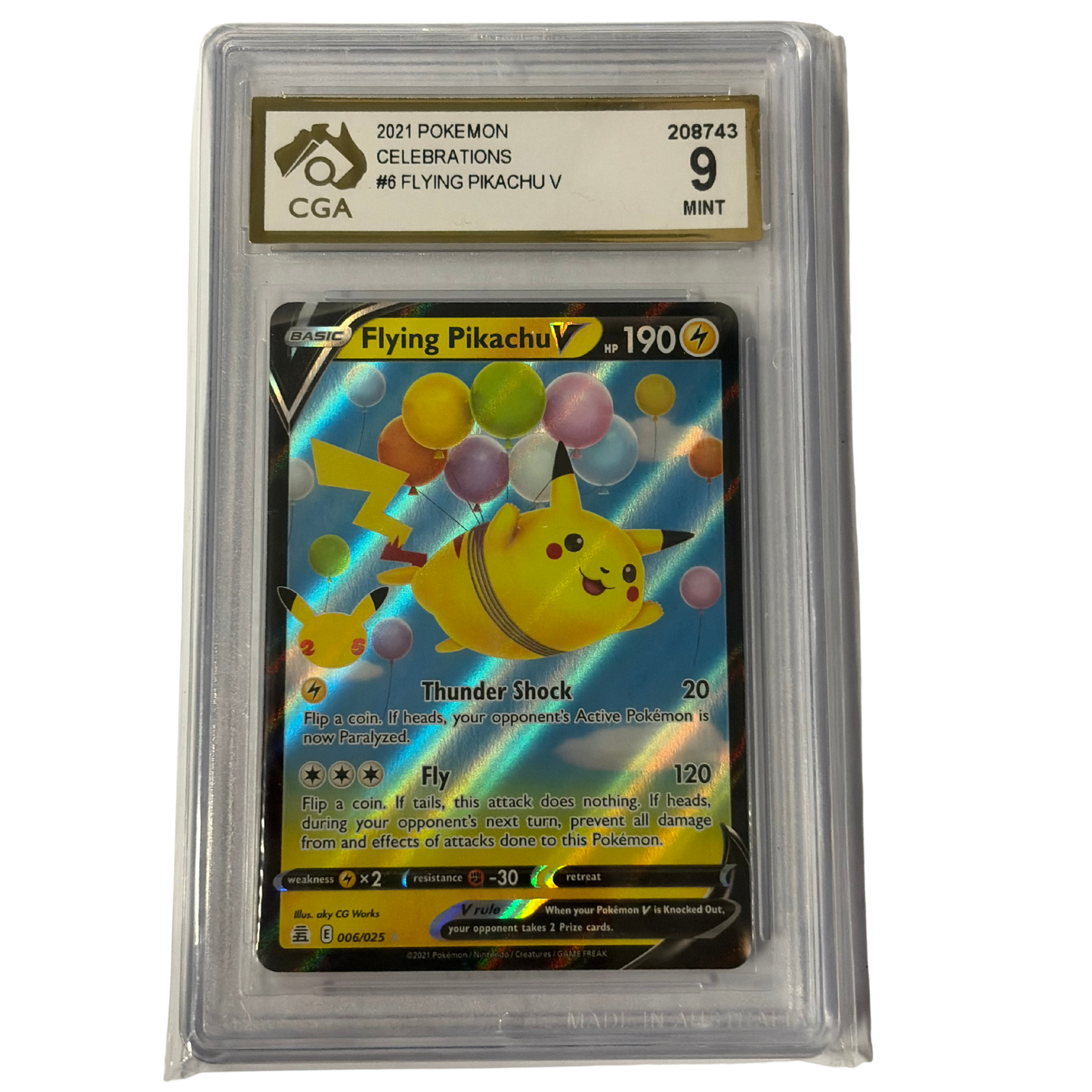 
                  
                    CGA Graded Pokemon Celebrations #6 Flying Pikachu V - Graded
                  
                