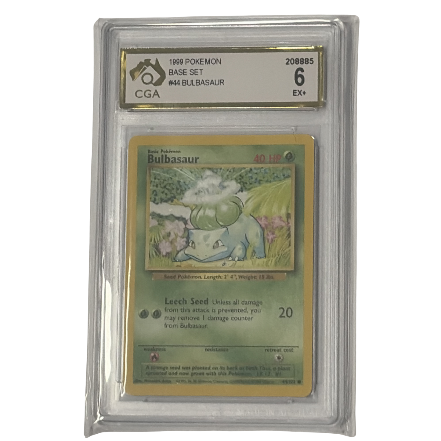 
                  
                    CGA Graded Pokemon 1999 Base Set #44 Bulbasaur
                  
                