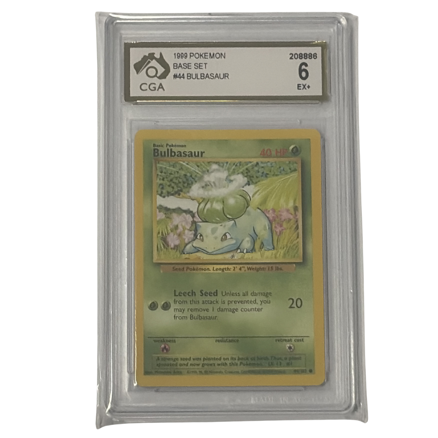 
                  
                    CGA Graded Pokemon 1999 Base Set #44 Bulbasaur
                  
                