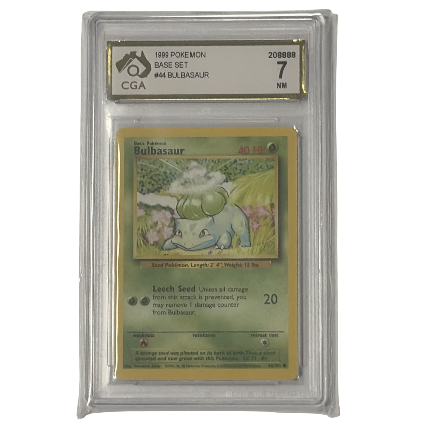 
                  
                    CGA Graded Pokemon 1999 Base Set #44 Bulbasaur
                  
                