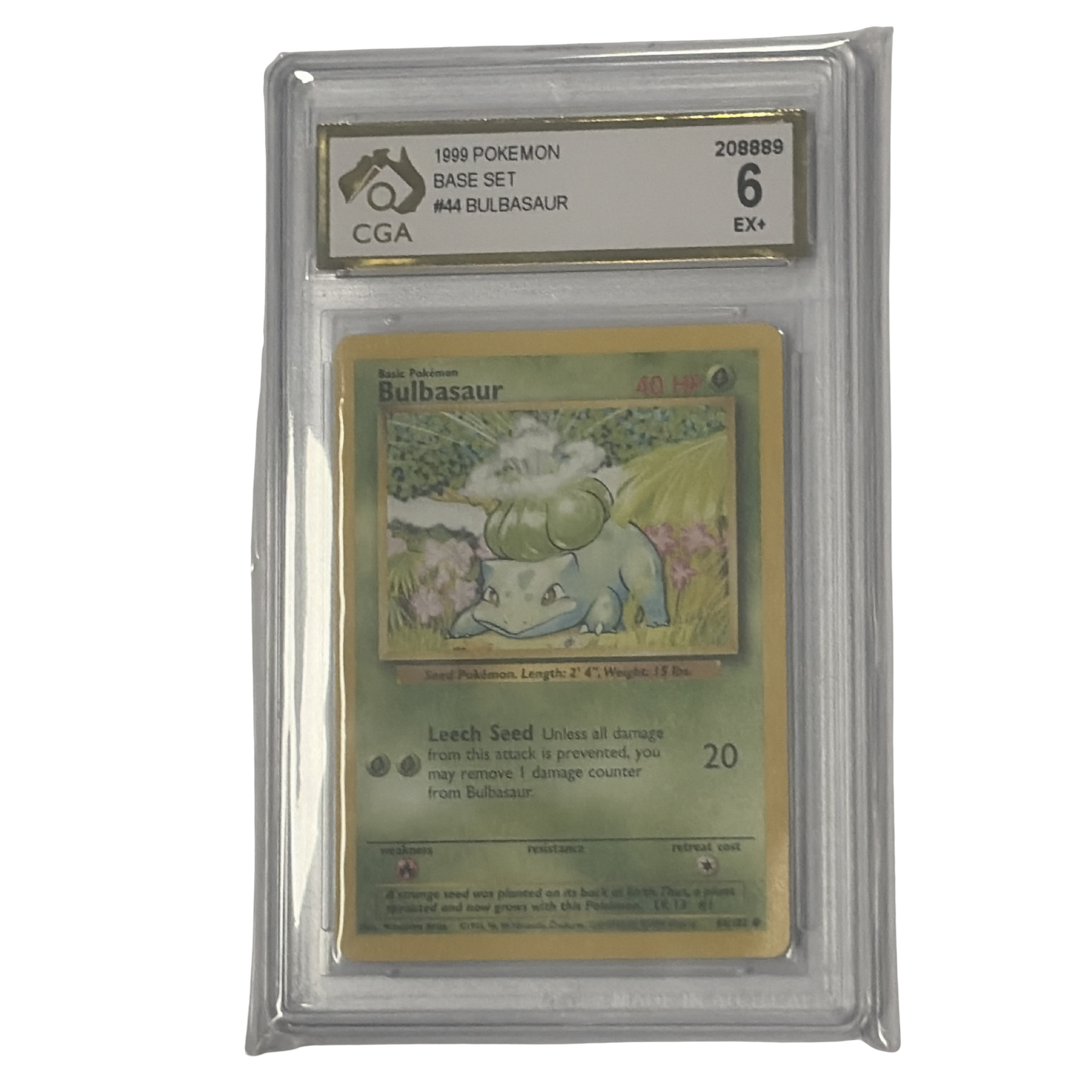 
                  
                    CGA Graded Pokemon 1999 Base Set #44 Bulbasaur
                  
                