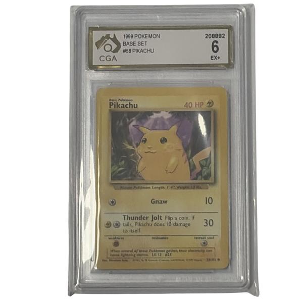 CGA Graded Pokemon 1999 Base Set #58 Pikachu