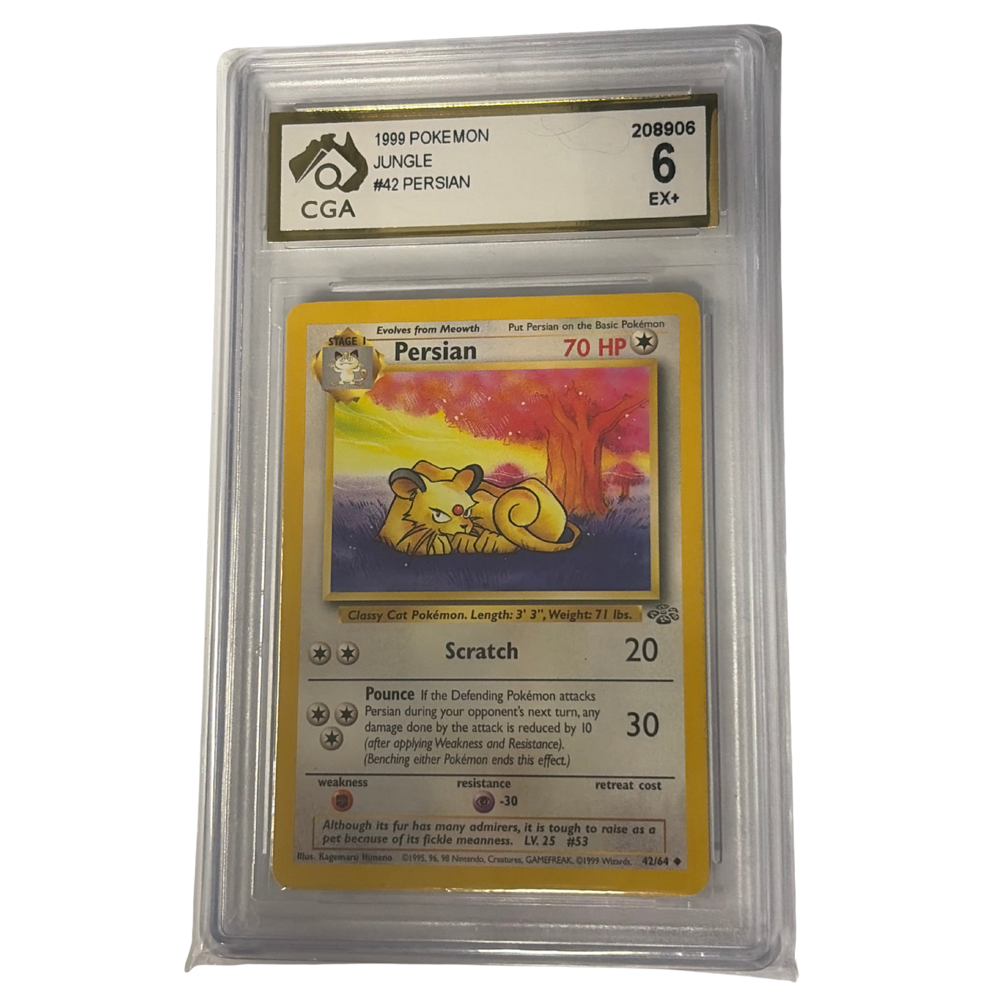 
                  
                    CGA Graded Pokemon Jungle #42 Persian - Graded 6
                  
                