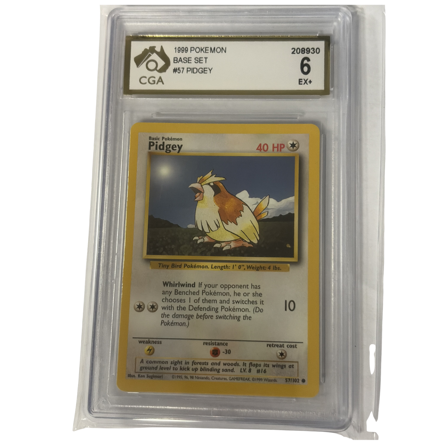 
                  
                    CGA Graded Pokemon 1999 Base Set #57 Pidgey - Graded 6
                  
                