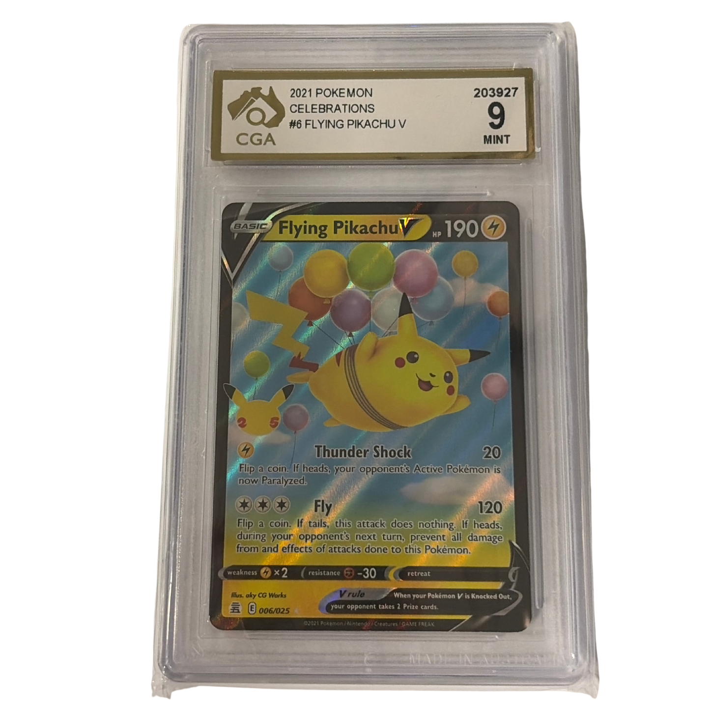 
                  
                    CGA Graded Pokemon Celebrations #6 Flying Pikachu V - Graded
                  
                