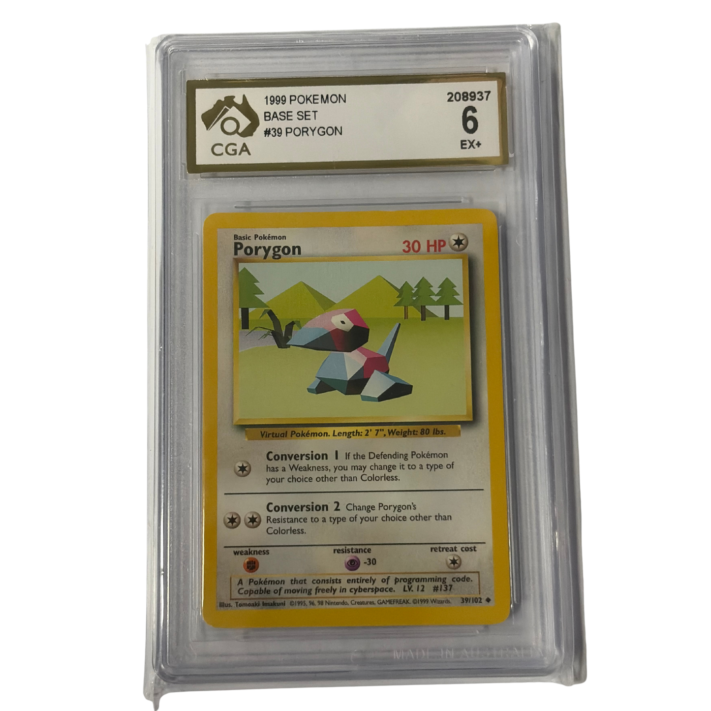 
                  
                    CGA Graded Pokemon 1999 Base Set #39 Porygon - Graded 6
                  
                