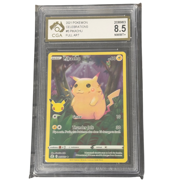 CGA Graded Pokemon Celebrations #5 Pikachu - Graded 8.5