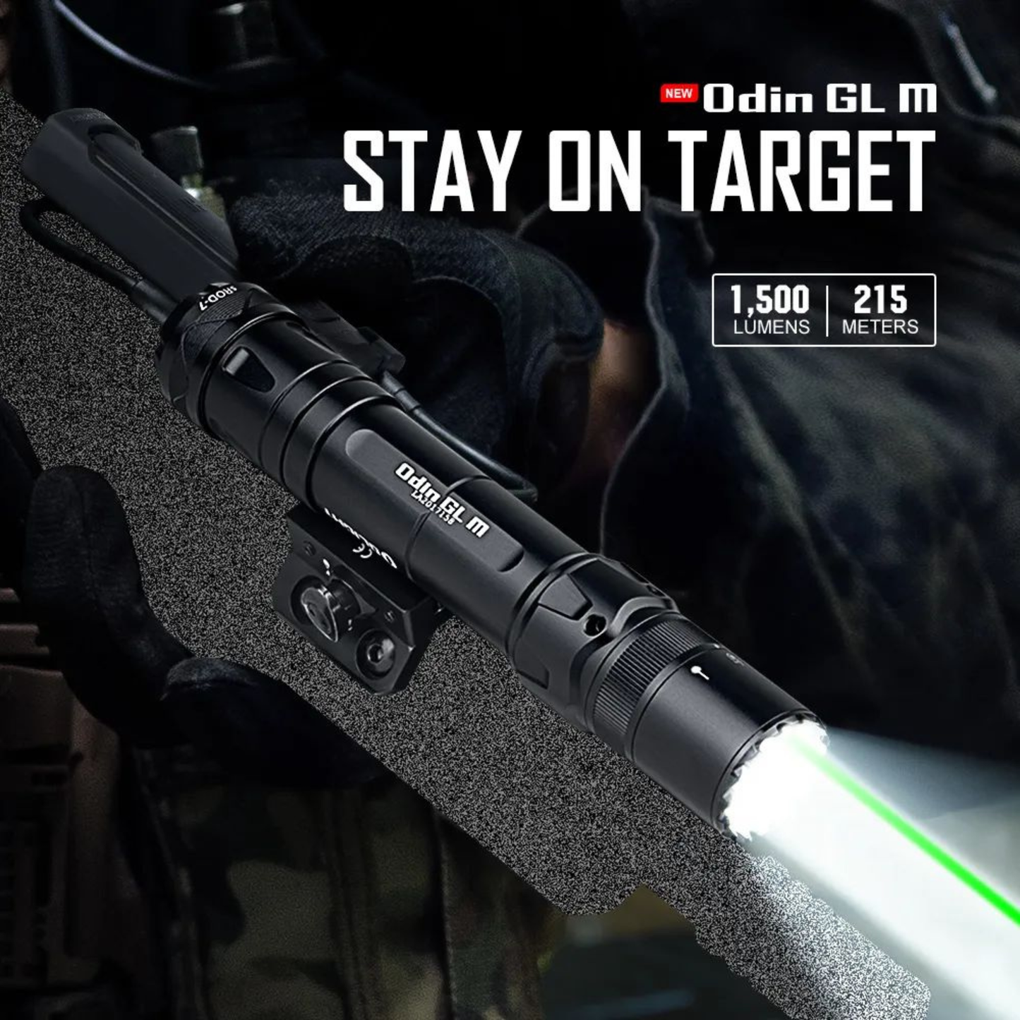 
                  
                    Olight Odin GL M Black 1500 Lumens Green Laser Tactical Rail Light
                  
                