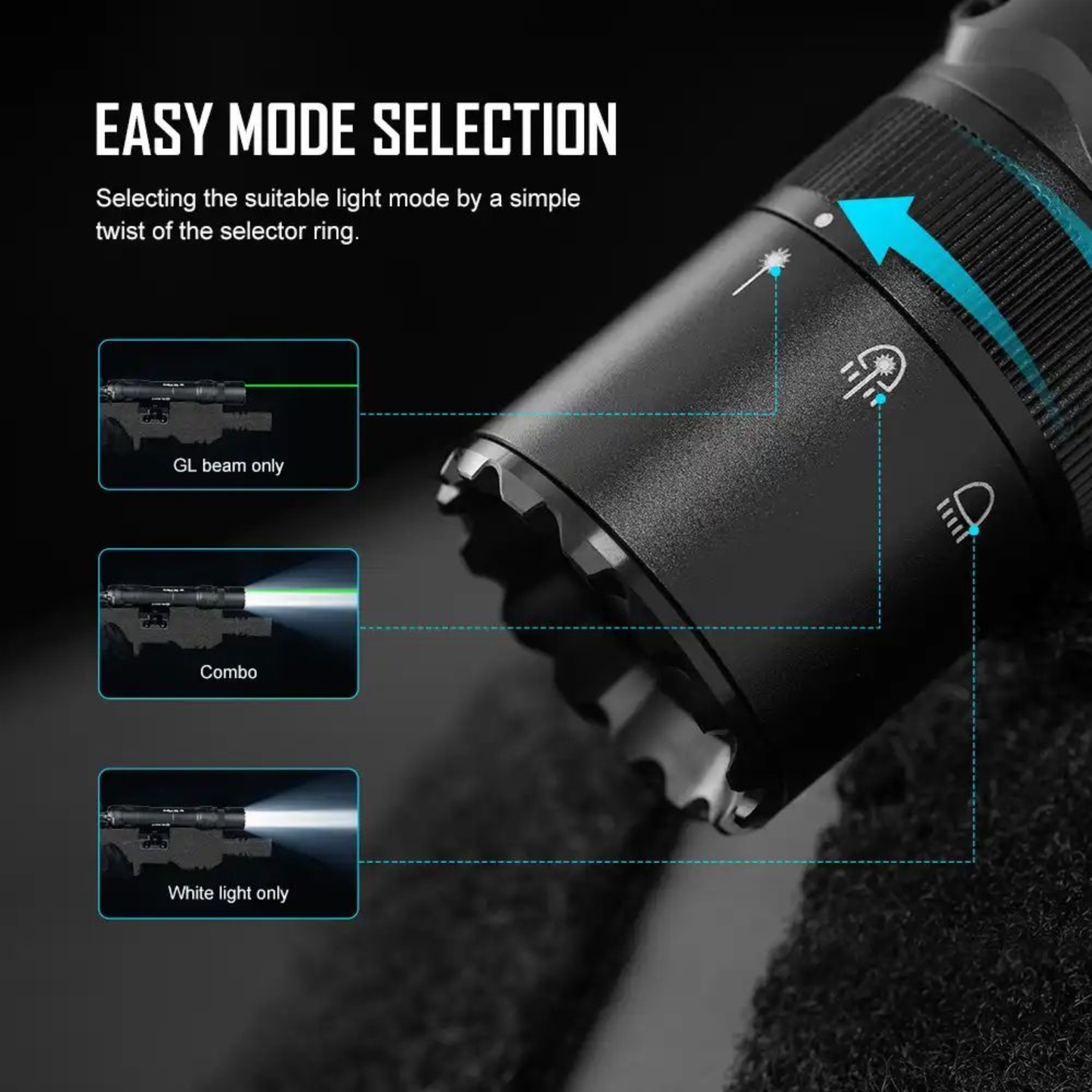 
                  
                    Olight Odin GL M Black 1500 Lumens Green Laser Tactical Rail Light
                  
                