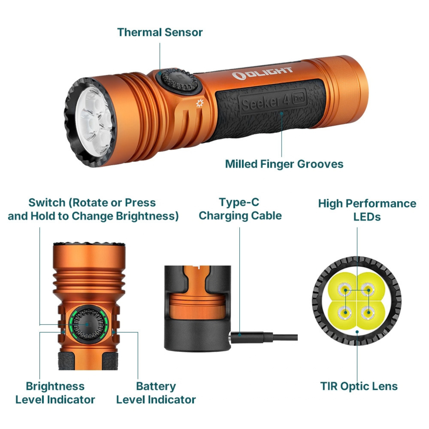 
                  
                    Olight Seeker 4 Pro Powerful Rechargeable Led Torch
                  
                