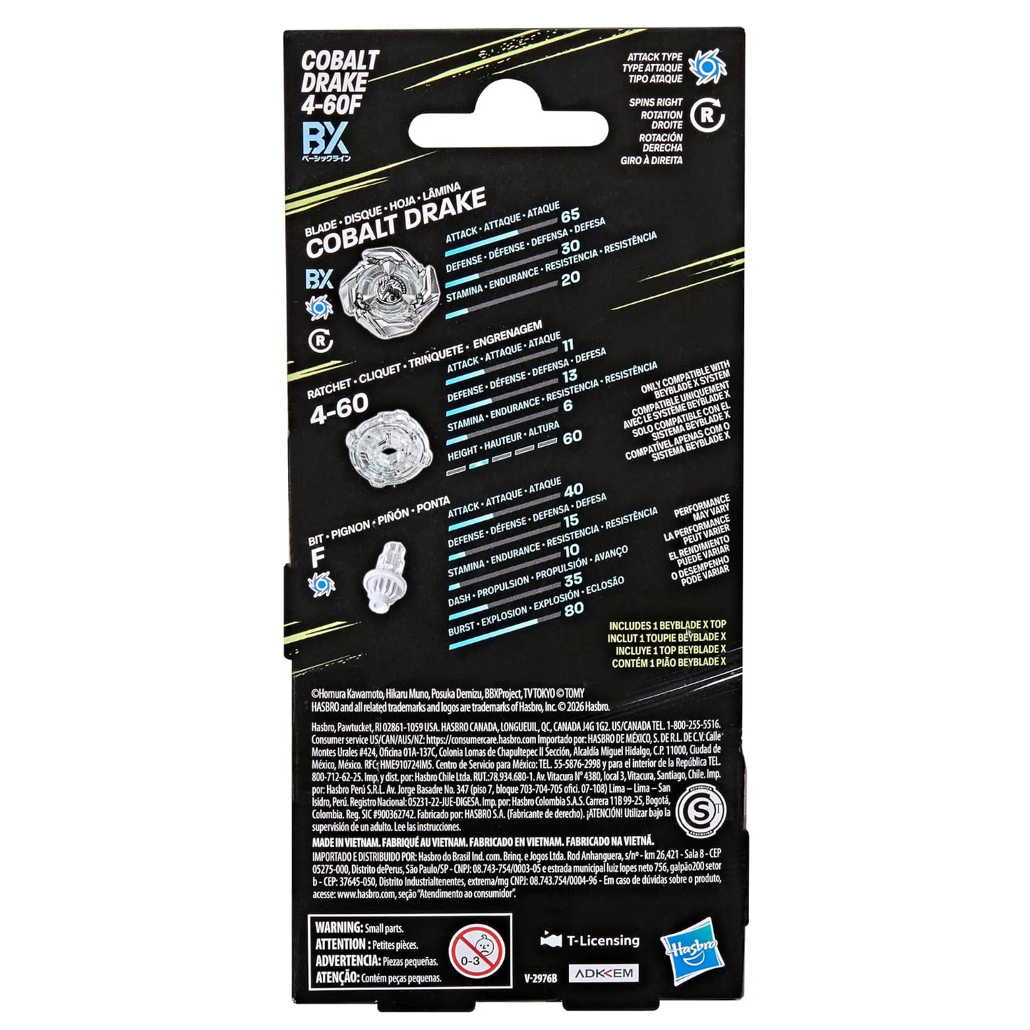 
                  
                    Beyblade X Cobalt Drake 4-60F Booster Pack
                  
                