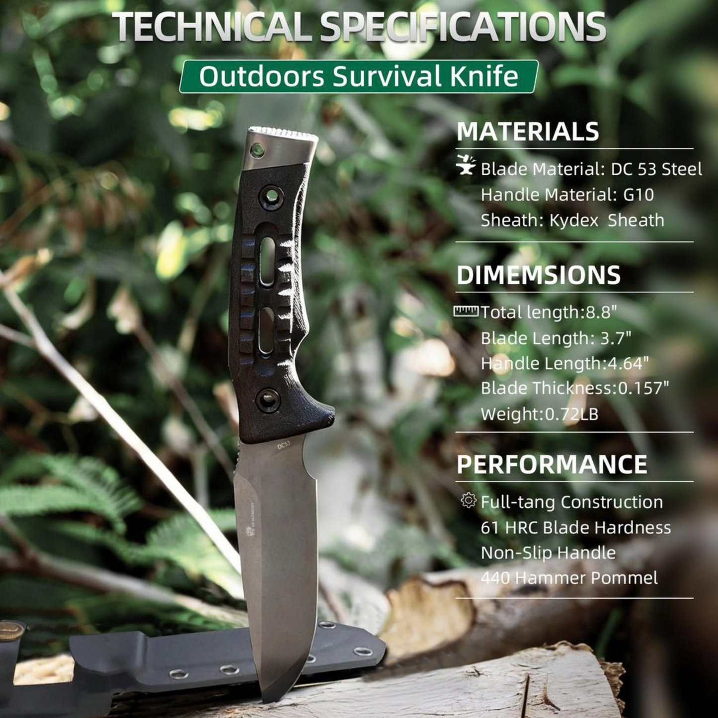 
                  
                    HX OUTDOORS TD-18B Fixed Blade Knife
                  
                