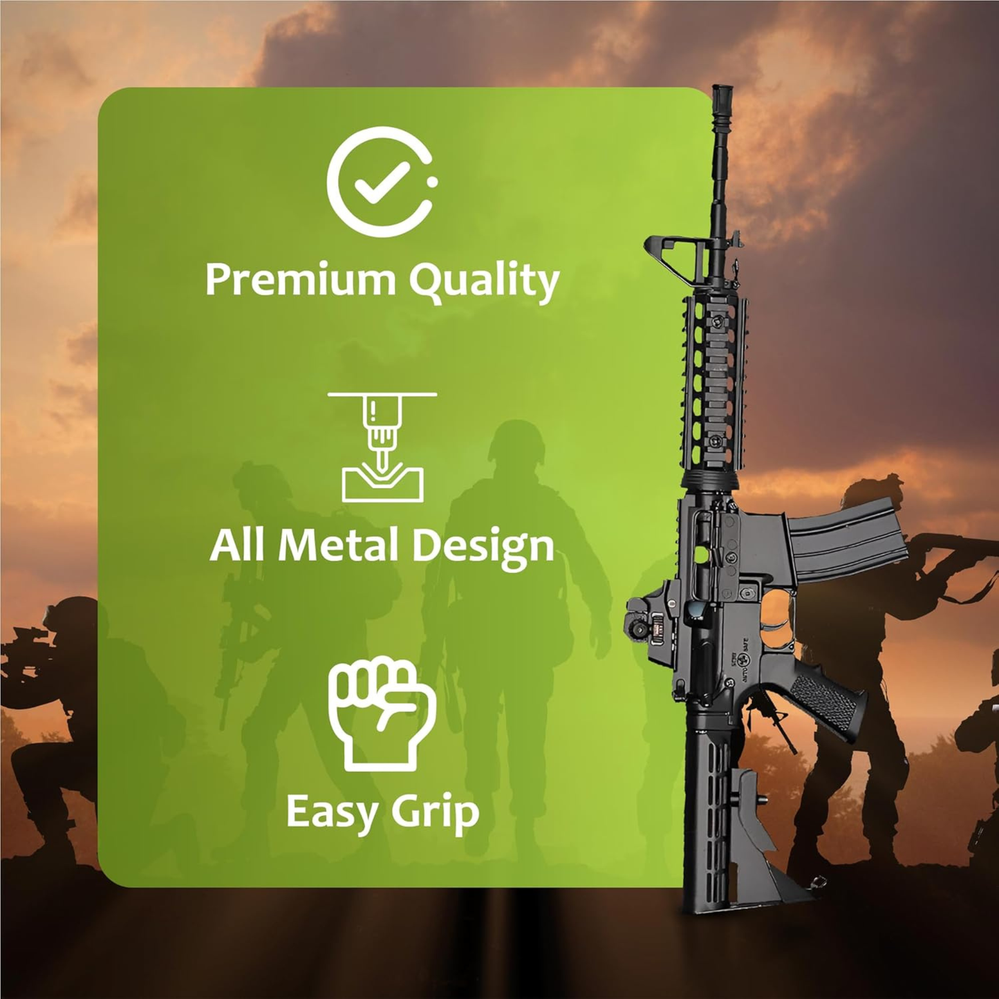 
                  
                    Tiny Tactical Miniature AR Model Black | 1:3 Scale Diecast Metal Build Kit
                  
                