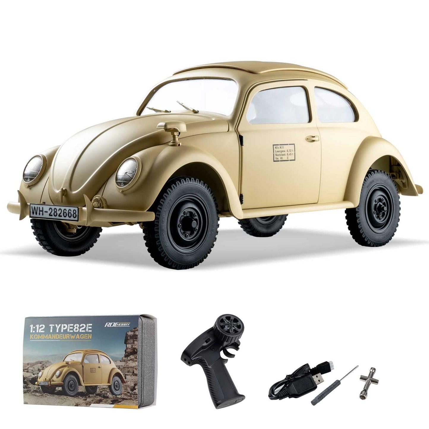 
                  
                    FMS 1/12 Type 87 Beetle Kommandeurswagen scaler RTR
                  
                