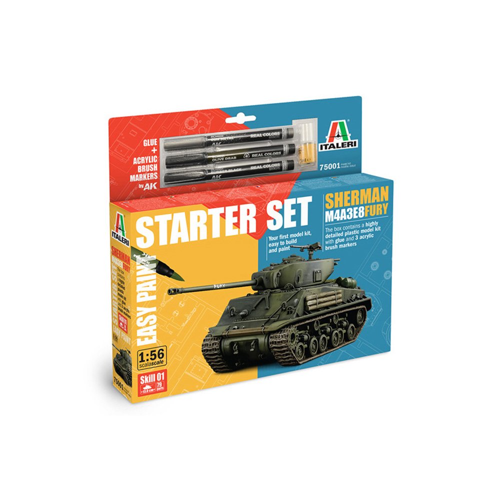 
                  
                    ITALERI 1/56 M4A3E8 SHERMAN FURY STARTER SET
                  
                