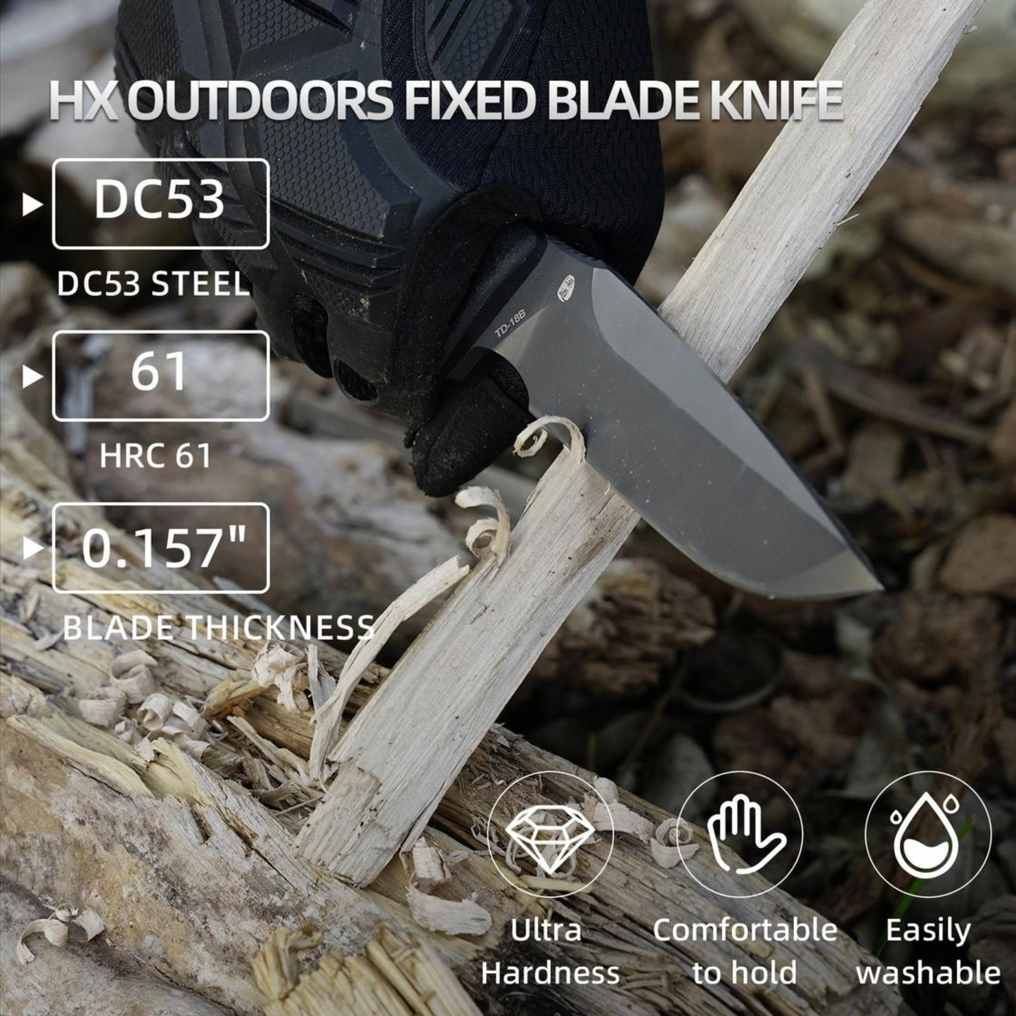 
                  
                    HX OUTDOORS TD-18B Fixed Blade Knife
                  
                