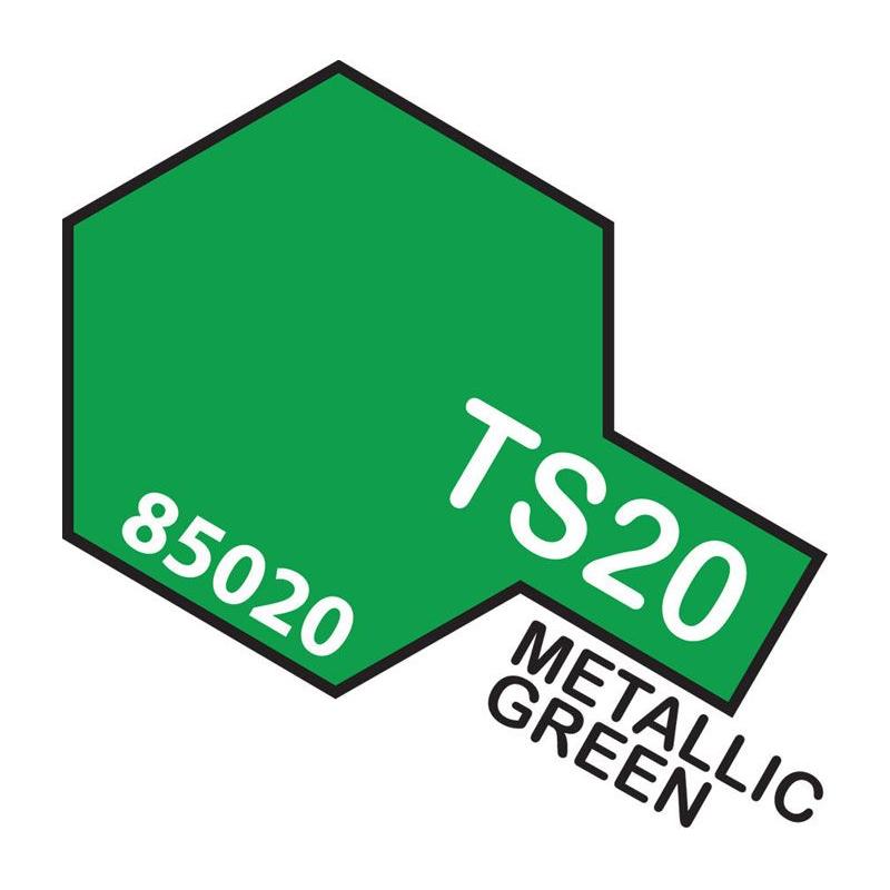 Tamiya TS-20 Metallic Green Lacquer Spray Paint 100ml