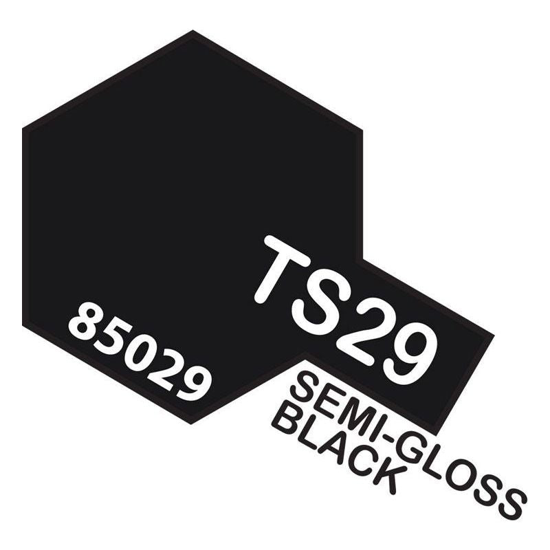 Tamiya TS-29 Semi-Gloss Black Lacquer Spray Paint 100ml