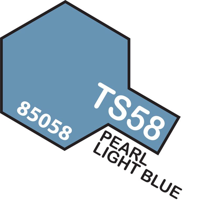 Tamiya TS-58 Pearl Light Blue Lacquer Spray Paint 100ml