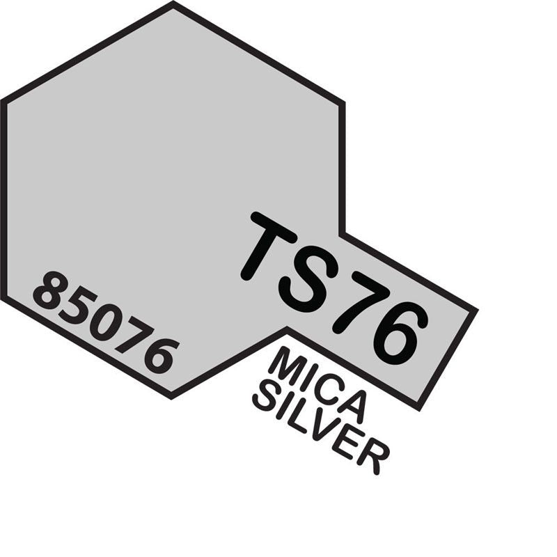 Tamiya TS-76 Mica Silver Lacquer Spray Paint 100ml
