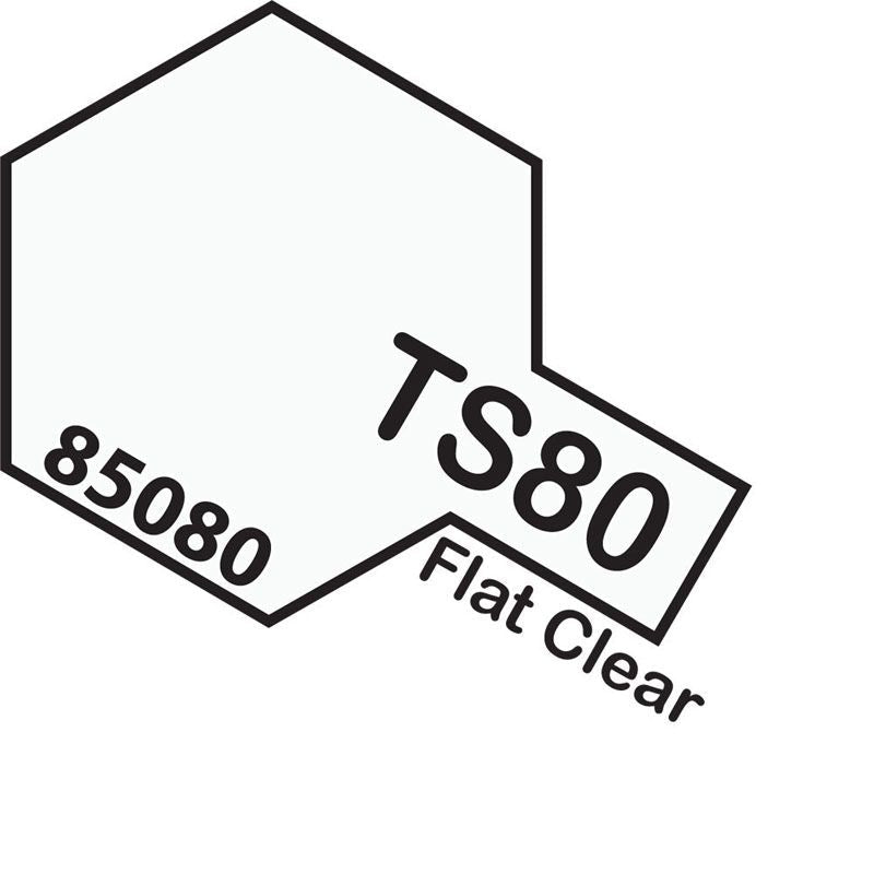 Tamiya TS-80 Flat Clear Lacquer Spray Paint 100ml