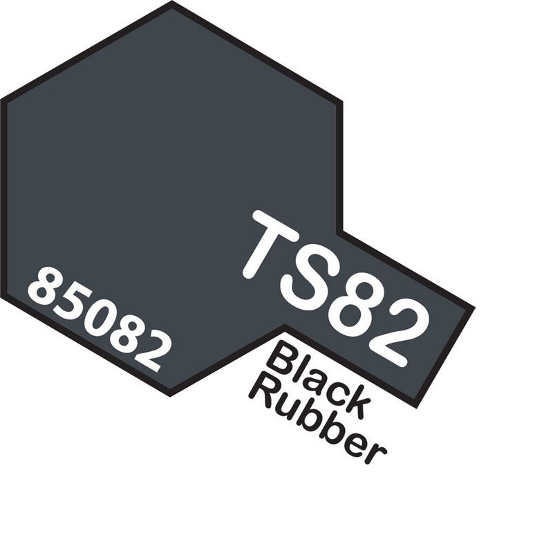 Tamiya TS-82 Rubber Black Lacquer Spray Paint 100ml