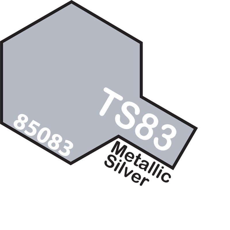Tamiya TS-83 Metallic Silver Lacquer Spray Paint 100ml