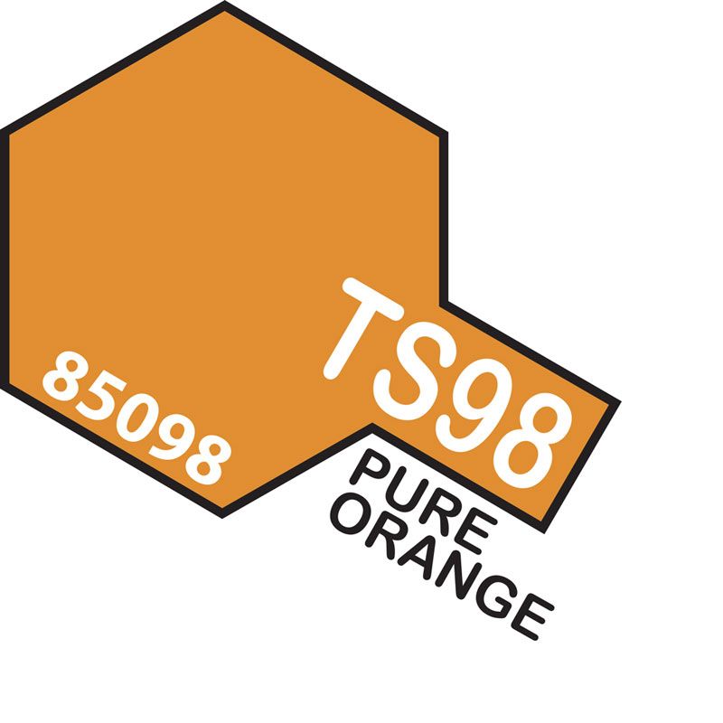 Tamiya TS-98 Pure Orange Lacquer Spray Paint 100ml