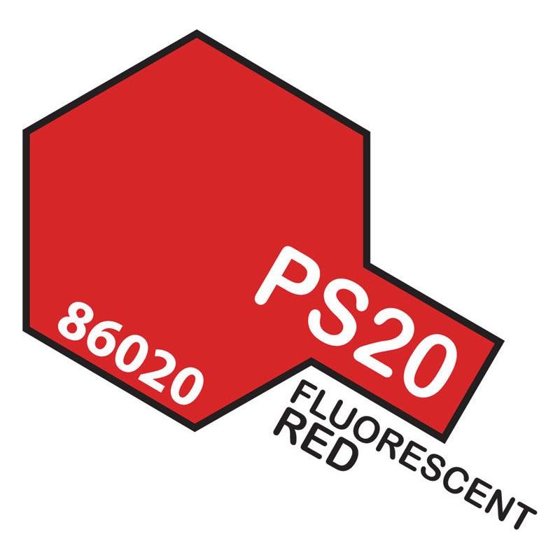 Tamiya PS-20 Fluorescent Red Polycarbonate Spray Paint 100ml
