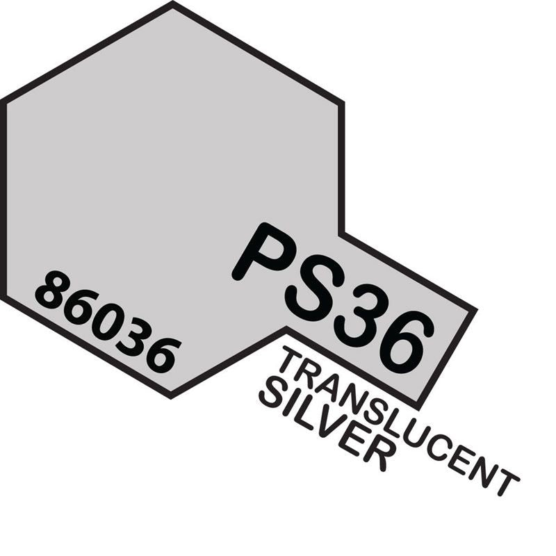 Tamiya PS-36 Translucent Silver Polycarbonate Spray Paint 100ml