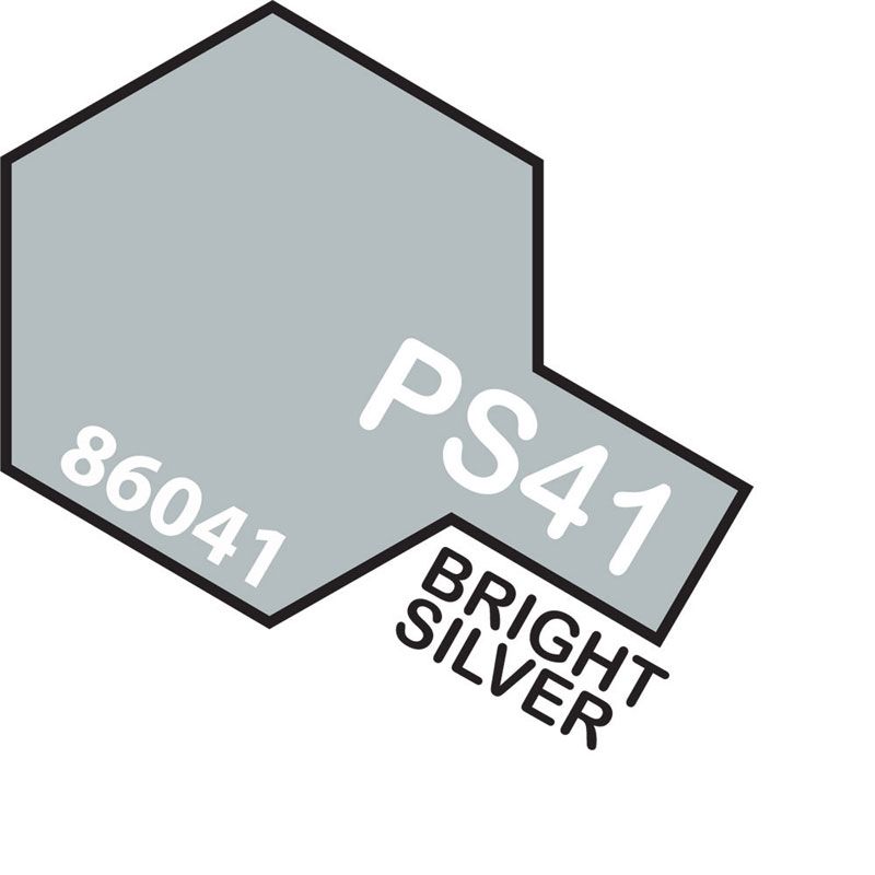 Tamiya PS-41 Bright Silver Polycarbonate Spray Paint 100ml
