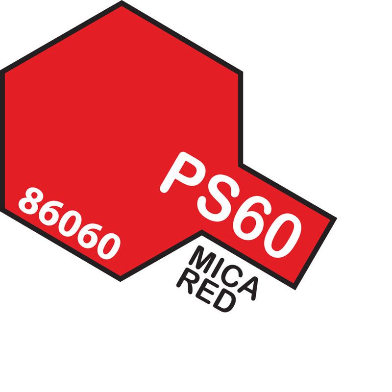 Tamiya PS-60 Bright Mica Red Polycarbonate Spray Paint 100ml