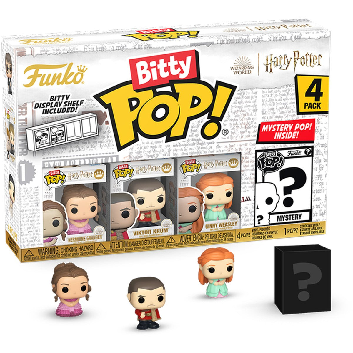 
                  
                    Harry Potter and the Goblet of Fire - Hermione, Viktor Krum, Ginny & Mystery Bitty Pop! Vinyl Figure 4-Pack
                  
                