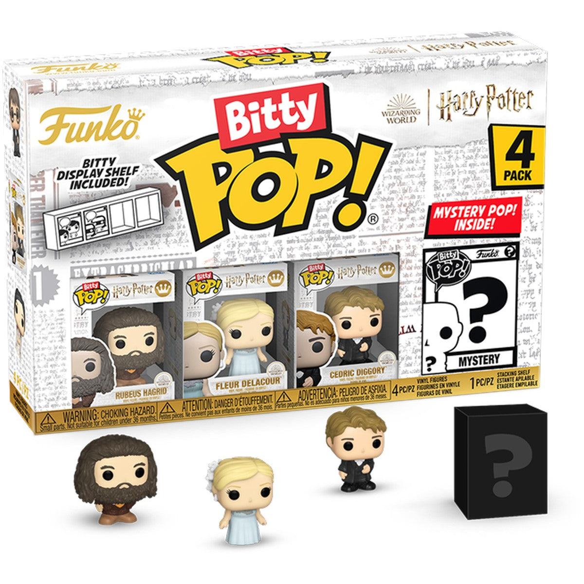 
                  
                    Harry Potter and the Goblet of Fire - Hagrid, Fleur, Cedric & Mystery Bitty Pop! Vinyl Figure 4-Pack
                  
                