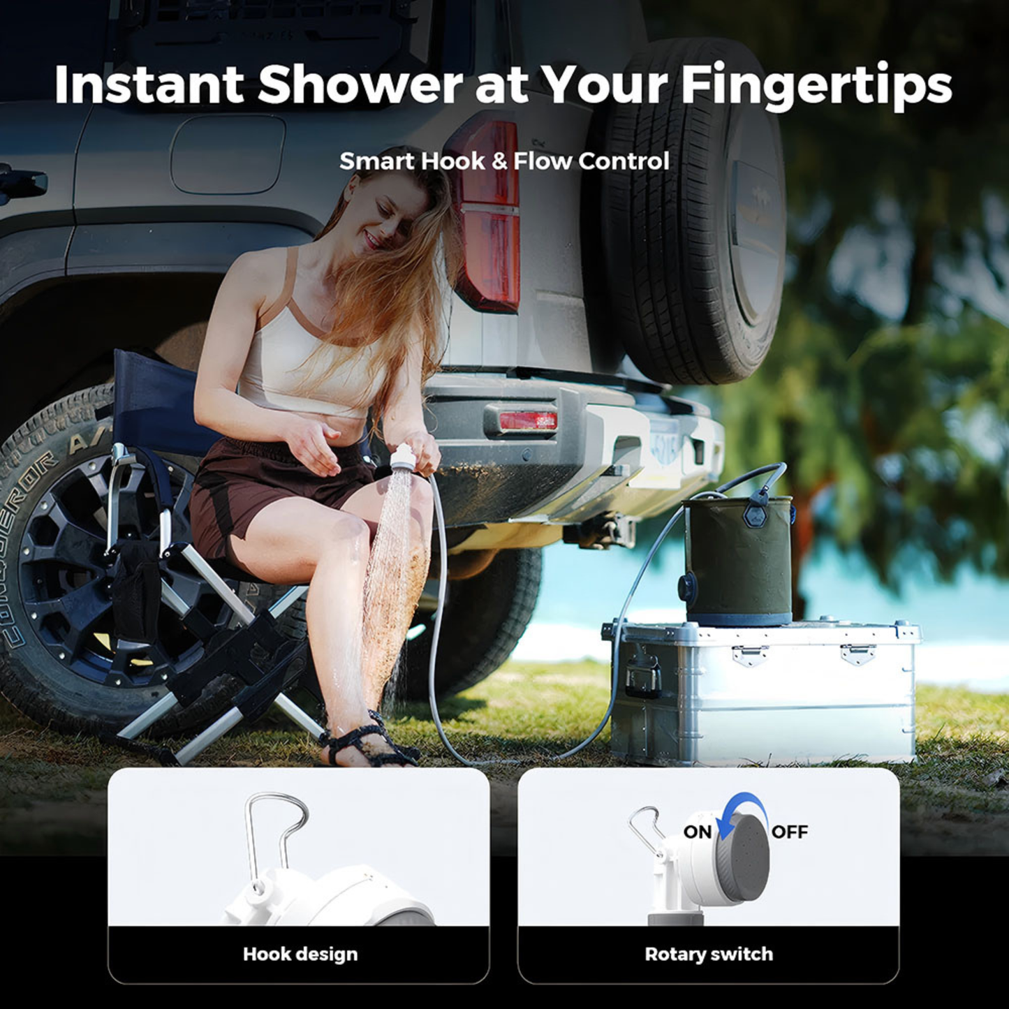 
                  
                    Tiny Shower Rechargeable Portable Shower Pump - OSelect
                  
                