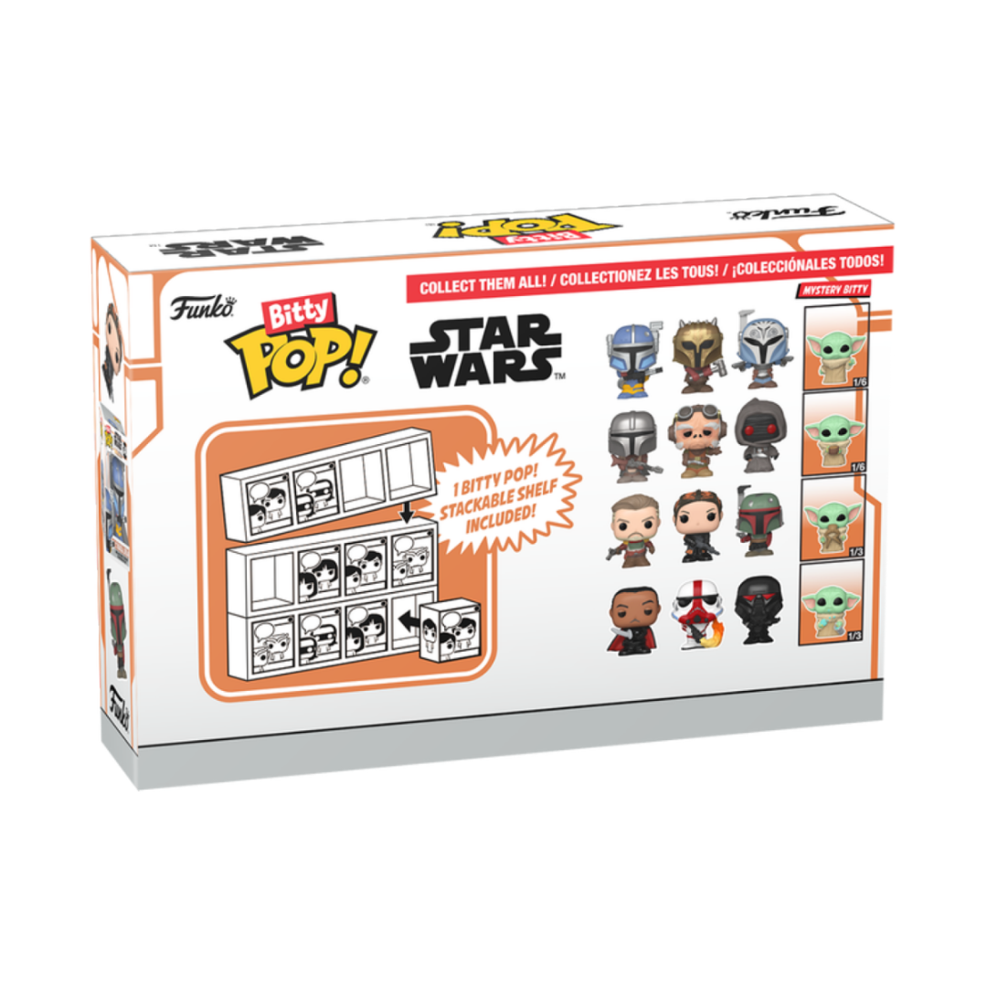 Star Wars: The Mandalorian - Mystery Bitty Pop! Vinyl Figure 4-Pack (The Mandalorian, Kuiil, Offworld Jawa)