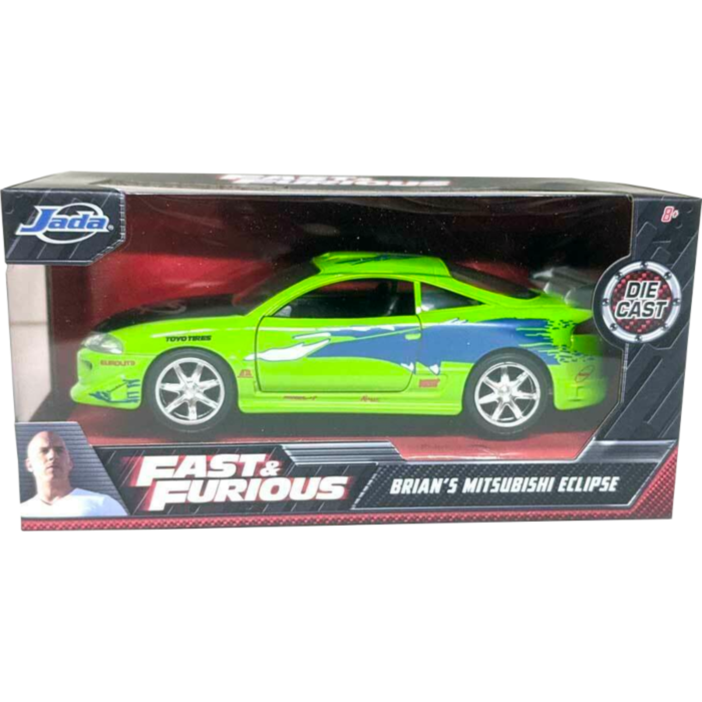 
                  
                    The Fast and the Furious - Brian’s 1995 Mitsubishi Eclipse 1/32 Scale Metals Die-Cast Vehicle Replica
                  
                