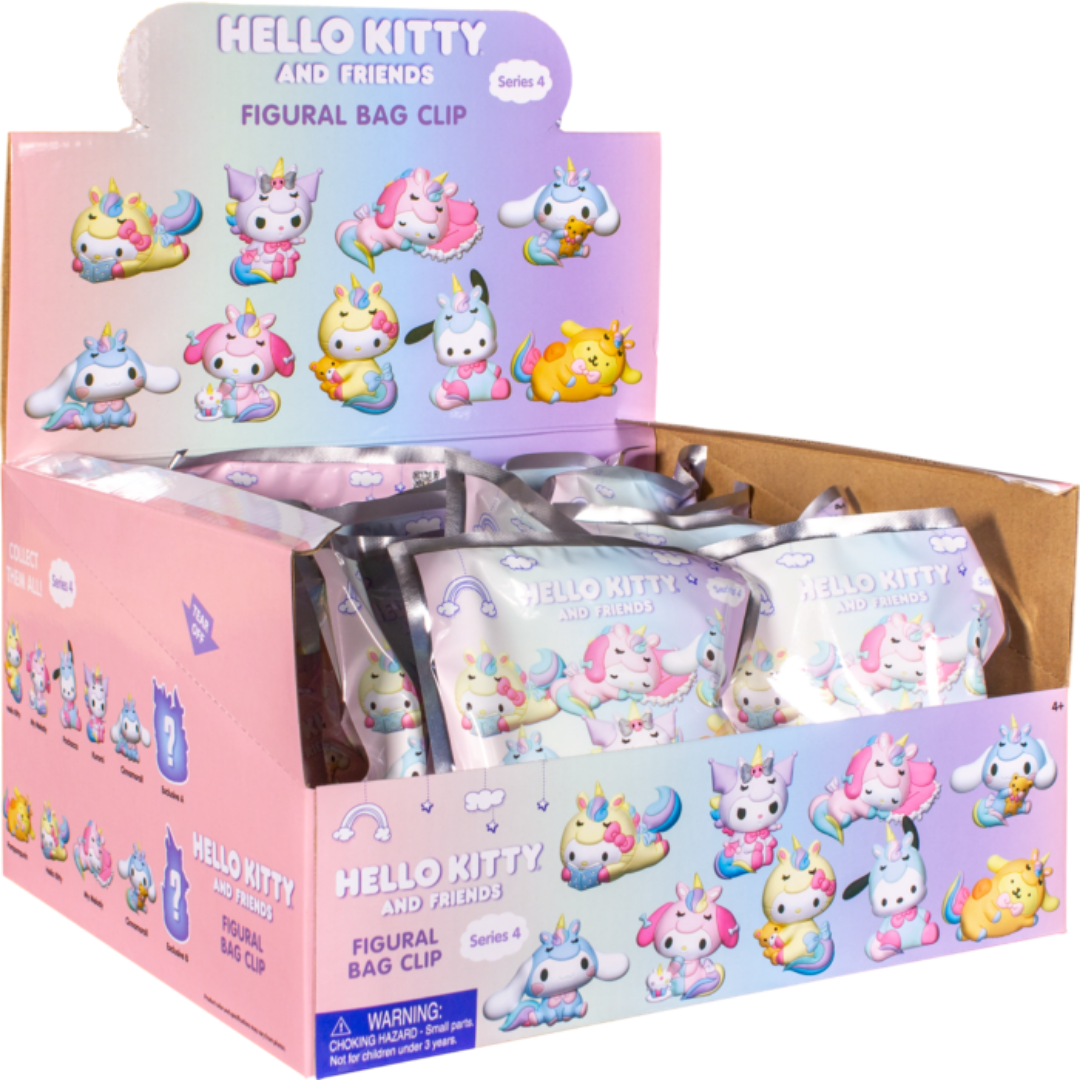 Hello Kitty and Friends - Mystery Series 4 3D Figural Foam Bag Clip Blind Bag (Display of 24)