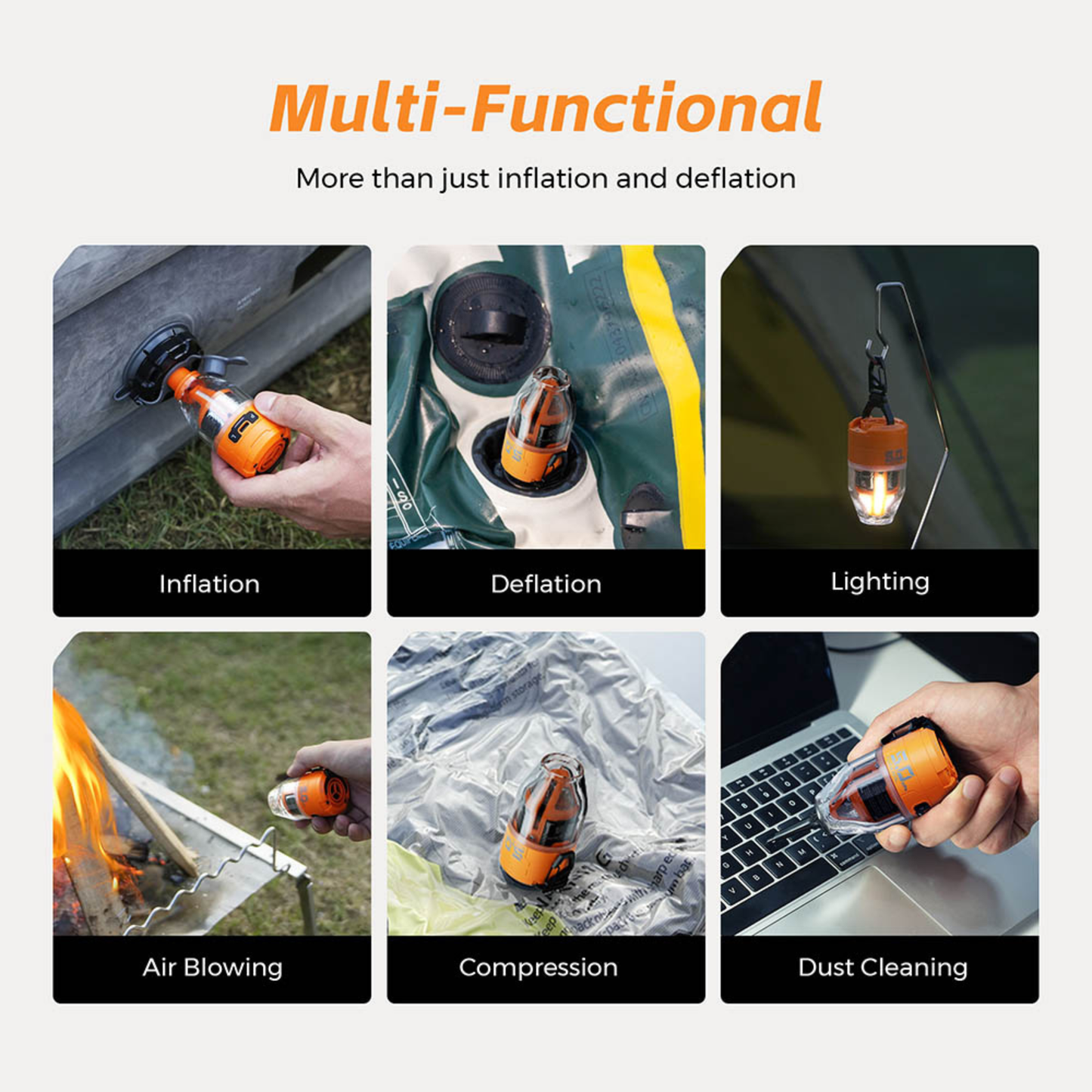 
                  
                    Max Pump 3 Portable Air Pump 5Kpa with Camping Light - OSelect
                  
                