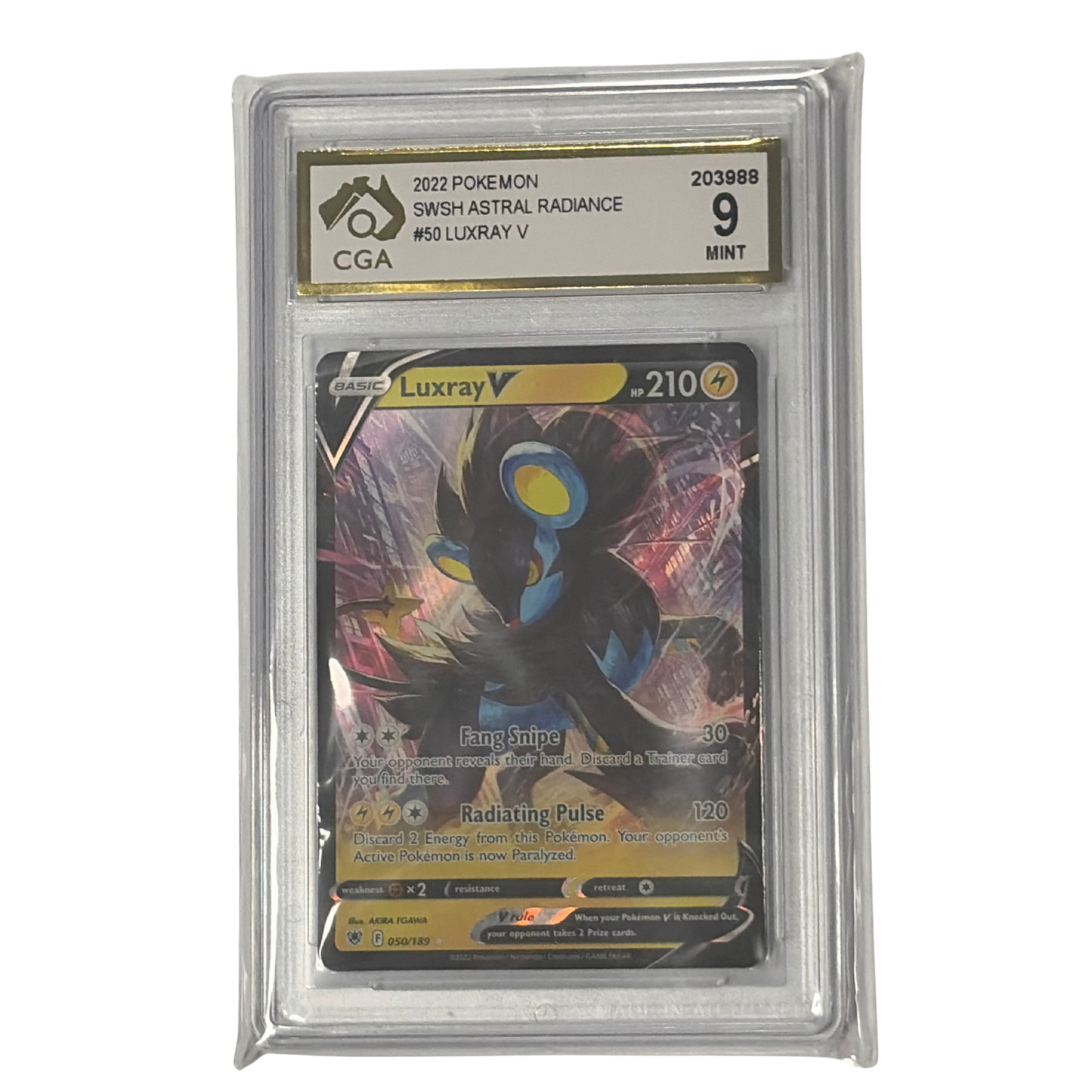 
                  
                    CGA Graded Pokemon Sword & Shield Astral Radiance #50 Luxray V - Graded 9
                  
                