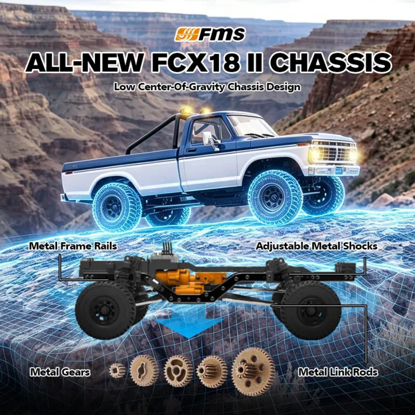 
                  
                    FMS FCX18II 1:18 FORD F-100 RTR BRUSHED
                  
                