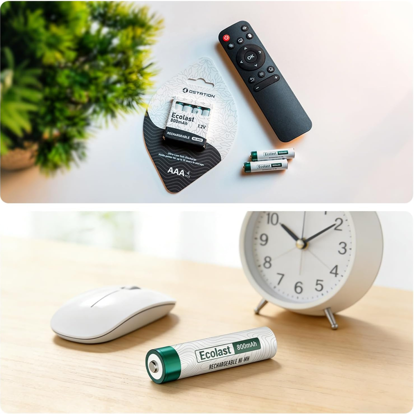 
                  
                    Ostation 1.2V AAA Rechargeable Batteries 800mAh Low Self-Discharge NiMH Battery(4 Pcs)
                  
                