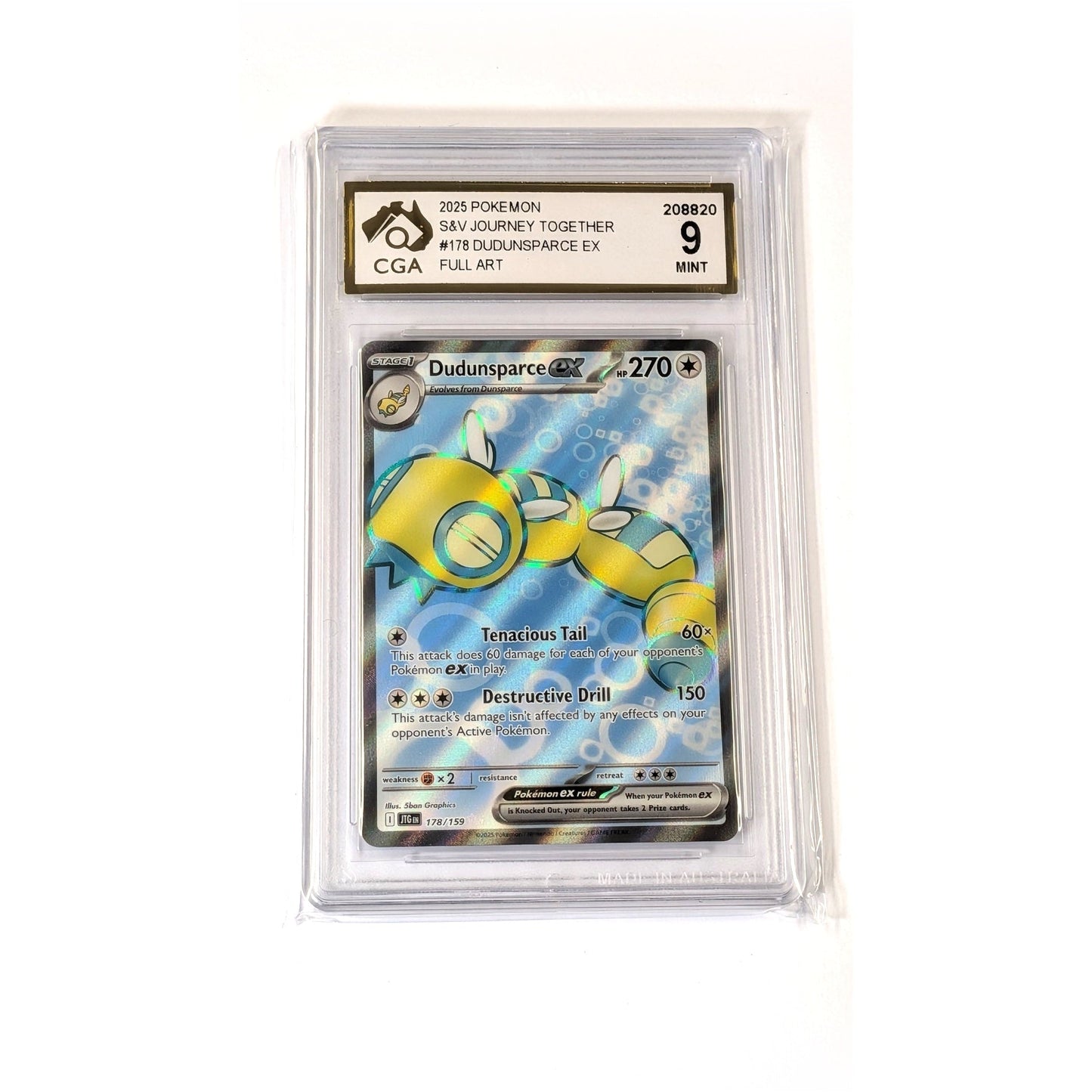 
                  
                    CGA Graded Pokemon S&V: Journey Together #178 Dudunsparce ex - Graded 9
                  
                